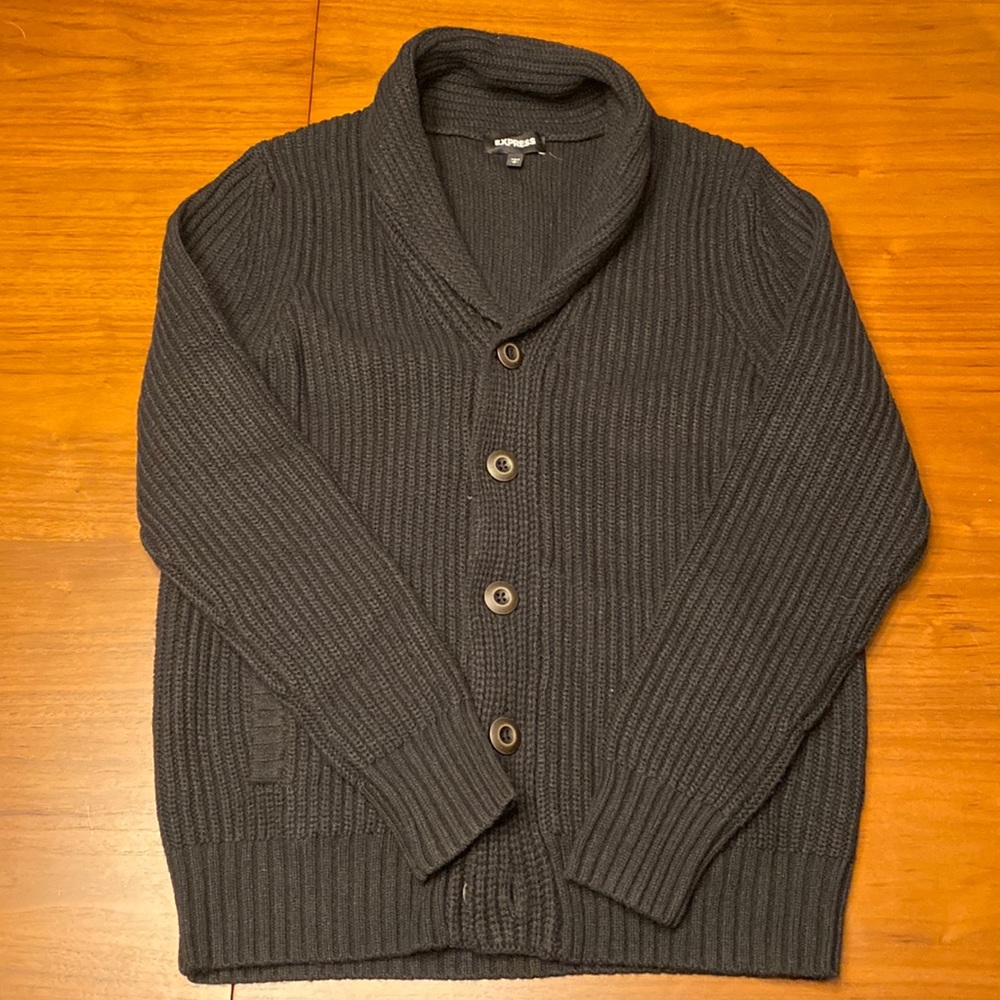Black, wool, cardigan from express, worn 3-4 times, perfect condition, size S
